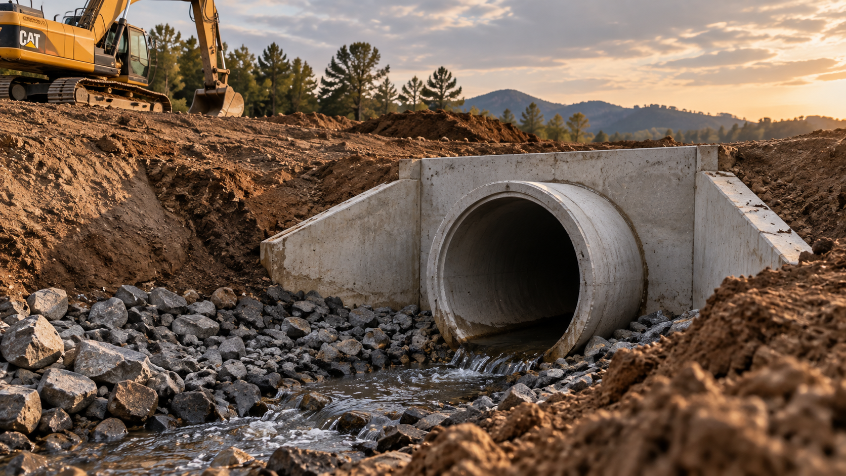 Drainage infrastructure installed for water management